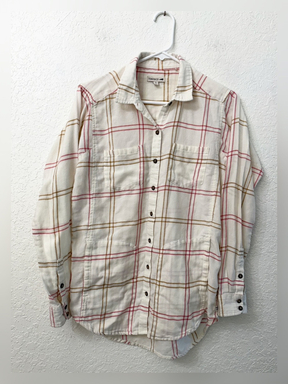 Toad & Co Cairn Long Sleeve Plaid Button Front Flannel Shirt - S